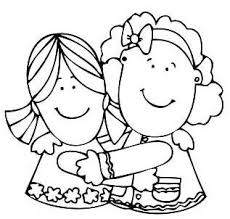Coloring pages is an interesting activity which enhance competency of selecting paints and the art of painting. Best Girl Friends Hugging Coloring Pages Coloring Pages Friends Hugging Cool Girl