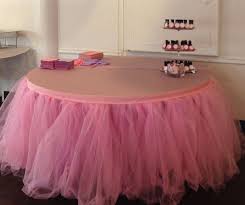 Custom Tulle Tutu Table Skirt Wedding Birthday Baby Shower Baby Shower Girl Diy Decorations Tulle Table Skirt Tutu Table