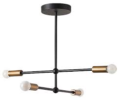 Sputnik Black Flush Mount Ceiling Light Decorist