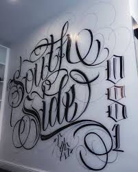 South Side C S 081 Mural Lettering Collabo With My Bro Brigantetattoo Went Type Chicano Tattoos Lettering Tattoo Lettering Fonts Chicano Lettering