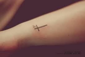 Categories, minimalist, line art, fine line, religious, christians, christian cross. Small Cross And Heart Tattoo On The Left Wrist
