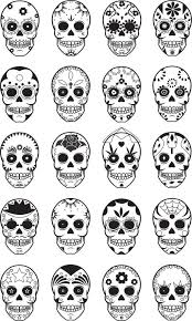 For dia de los muertos, the designs feature skeletons, skulls, crosses and tombstones. Skulls Skull Art Sugar Skull Tattoos Skull
