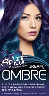 Splat Ombre Hair Color Kit Amazing Purple And Blue Ombre Effect Hair You Can Do At Home Mermaid Sea Punk Fairy Hair Dyed Hair Ombre Ombre Hair Dyed Hair