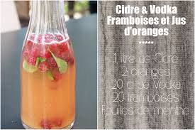 Cocktail Cidre Et Vodka Au Jus D Orange Et Framboises Les 5 Sens En Cuisine Cocktail Cidre Vodka Jus D Orange
