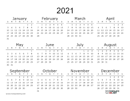 Calendar 2021, 2022, 2023, 2024, 2025, 2026, 2027 years. Calendar 2021 To Print Free Simple For All Users Encouraged For You To My Website On Printable Blank Calendar Calendar Printables Monthly Calendar Printable