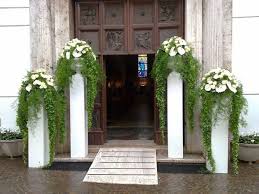 Elegant Pillars For Any Wedding Entrance Or Wedding Set Can Do Greenery Or Flowers Or Both Church Wedding Decorations Wedding Entrance Decor Church Flowers