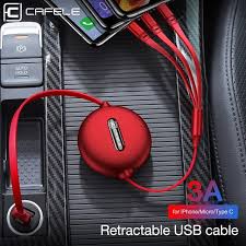 Cafele 3in1 Usb Type C Micro Usb Cable Type C For Iphone Charger Cable 120cm 3a Fast Charging Usb C Cable Review Usb Cable Iphone Charger Micro Usb Cable
