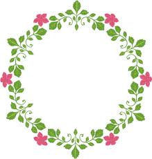 Image Result For Circle Flower Flower Wreath Illustration Wreath Drawing Etsy Digital Art