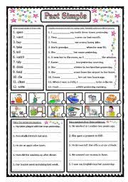english exercises simple past tense 2 1 exercises for beginners