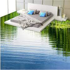 Calm Limpid Lake Print Design Home Decorative Waterproof Splicing 3d Floor Murals Floor Design 3d Floor Art House Design