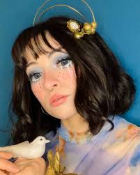 Jodelle Ferland: "This was for a virtual makeup session with friends, the  theme was “angelic”!😇 My goal was to make myself look like a  @camilladerrico painting🎨✨ Go check out the other makeup