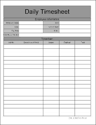 Free Wide Row Daily Timesheet From Formville Daily Activities Sign In Sheet Paper News