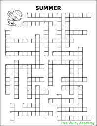 Free printable summer crossword puzzles for adults. Summer Crossword