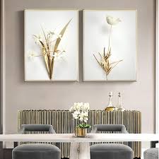 Flowers are the artwork of nature, and each variety has a different beauty. Modern Golden Leaves Flower Canvas Painting Poster Luxury Wall Art Picture For Living Room Home Decoration Wedding Gift Nordic Wall Decor
