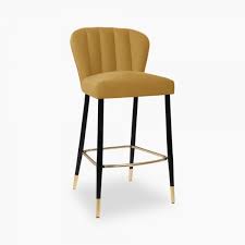 Check spelling or type a new query. Mustard Velvet Upholstered Tribeca Bar Stool 66cm Modern Bar Stools