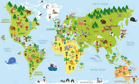 1000 cartoon europe map free vectors on ai, svg, eps or cdr. Funny Cartoon World Map With Children Of Different Nationalities Royalty Free Cliparts Vectors And Stock Illustration Image 63210820