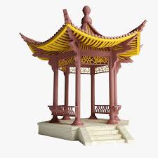 3d Chinese Pavilion Kiến Truc Trung Hoa Kiến Truc Kiến Truc Xanh