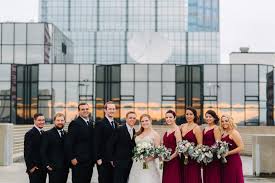 Black And Burgundy Wedding Dress Elegant Burgundy And Gold Downtown Tampa The Tampa Club Black Bridesmaid Dresses Burgendy Bridesmaid Dresses Burgundy And Gold