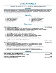 How To Get Job In 2016 2017 With Police Officer Resume Template