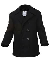 Mens Coat Wool Us Navy Type Pea Coat Black By Rothco All Sizes From Xs To 6xl