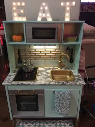 This Kitchen Set From Ikea Turned Out Amazing I Painted Cabinets And Accessorie In 2020 Ikea Spielkuche Kuchensets Ikea Kuche Kinder