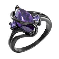 Black And Purple Rings For Couples Crystal Gemstone Shop Black Gold Jewelry Black Gold Ring Vintage Jewelry