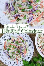 Packed with veggies, it's a dish you can feel good about serving! Healthy Coleslaw With Greek Yogurt No Mayo Running In A Skirt