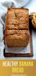 Thick, soft and chewy banana bread bars loaded with banana … Healthy Banana Bread Recipe Two Peas Their Pod