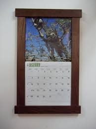 A Full Frame For Your Standard Retail Calendar 12 X 24 Done In Walnut With A Natural Stain And Poly Finish Feature Wood Calendar Holder Wood Calendar Frame