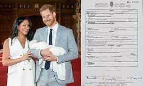Meghan markle and prince harry announced that they're expecting their second child together. Meghan Markle Says Taking Her Names Off Archie S Birth Certificate Dictated By Buckingham Palace Daily Mail Online
