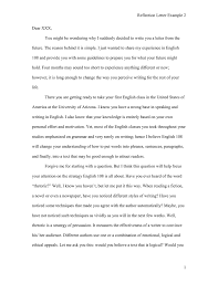 But i will write what i think of. Reflection Letter Example 2 Dear Xxx