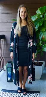 07 21 2018 Kimono Dress Outfit Black Dress Outfits Professional Outfits