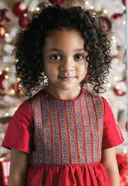 Girl's Christmas Ribbon Red Silk Dress