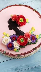 Sending you wishes to say you illuminate the world around me! Women S Day Flower Butter Cream Cake Cake By Dian Cakesdecor