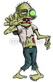 Cartoon Zombie Grasping Forward Isolated On White Zombie Cartoon Zombie Drawings Zombie Art