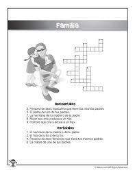 Easy spanish crossword puzzles offers you an entertaining but effective way of expanding your knowledge of the spanish language and culture. Familia Spanish Crossword Puzzle Woo Jr Kids Activities