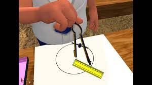 Place the easily counted values along the x and y axes, by simply counting the radius length along the horizontal and vertical lines. Maths How To Draw A Circle English Youtube