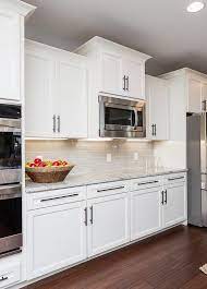 Find affordable white cabinets and backsplash at lily ann cabinets. White Cabinets With Black Handles Novocom Top