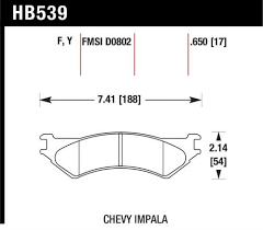 Hawk Performance Hb539y 650 Disc Brake Pad Products
