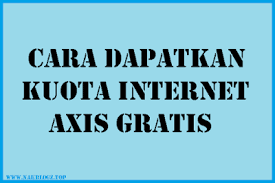 Cara internet gratis ini hanya bisa untuk pengguna axis saja ya, jadi untuk kalian yang menggunakan provider lain tunggu saja tutorial dari saya selanjutnya, oke? Cara Mendapatkan Kuota Internet Axis Gratis Nak Blogz