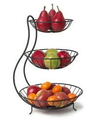 A beautiful feature of this basket is the open cavity at the bottom for removing potatoes or fruit from it without having to open the lid. Buy Qesyas Metal Fruit Basket 3 Tier Black Online At Low Prices In India Amazon In