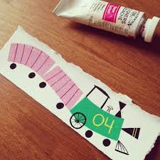 Loris Lora On Instagram Small Train Gouache Painting Train Color Instagram Posts Design Art Instagram