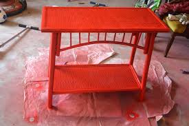 Bamboo isn't as porous as wood, but penetrating oils still soak in, and if you have a newish piece of bamboo furniture, it may have a coat of tung or linseed oil. Seeing Red Whats Ur Home Story