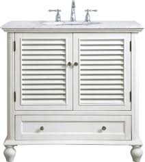 A basic white vanity with a single drawer and simplistic design balances. Bathroom Vanity Sink Coastal Beach Single Antique White Brushed Nickel Bra Ebay