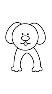 Black And White Cartoon Picture Of Orange Cute Cartoon Dog Drawing Cartoon Dog Drawing Easy Cartoon Drawings Kitten Drawing