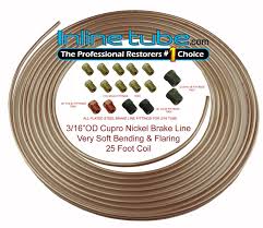 Details About Copper Nickel Brake Line Tubing Kit 3 16 Od 25 Foot Coil Roll All Size Fittings