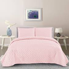 Shop wayfair for all the best pink pillow shams & euro shams. Bently Vintage Washed Lattice 2 Piece Quilt Pillow Sham Set Twin Pale Pink Walmart Com Walmart Com