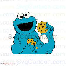 Cookie Monster With Cookies Sesame Street Svg Dxf Eps Pdf Png Monster Cookies Monster Clipart Sesame Street