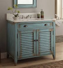 The distressed driftwood finish gives the vanity a unique style. Farmhouse Sink Bathroom Vanity 36 Trendecors