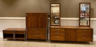 A handsome one owner credenza, with full width shelf, hidden drawer and loads of interior space. Lot Lane Mid Century Bedroom Set Including Dresser Tall Chest And Night Stands Dresser 80 X 18 X 78